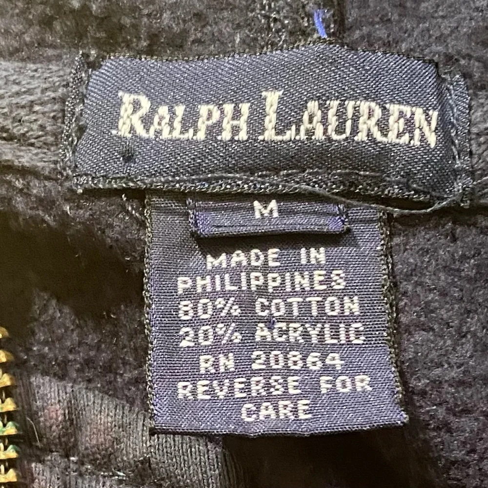 Vintage Polo‎ by Ralph Lauren Infant Size Medium Navy Zip/Hooded Jacket